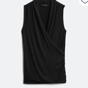 41 Hawthorn Black Draped Sleeveless Blouse